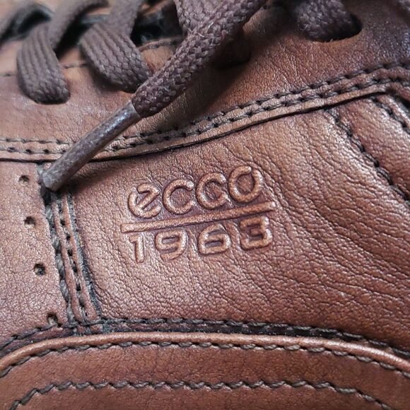 Ecco Brown Leather Casual Men\'s Lace Up Shoe Size 8/8.5 main image 2